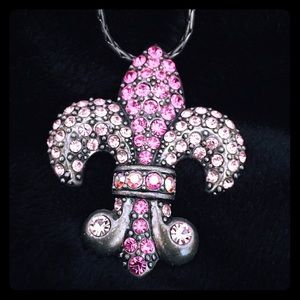 💕💕Fleur Dis Lis Rhinestone Necklace